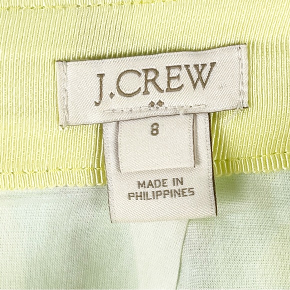 J. CREW Factory Basketweave 100% Cotton Floral Print Lined Skirt Spring Summer 8 - Picture 3 of 6